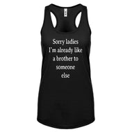 Racerback Sorry ladies Womens Tank Top
