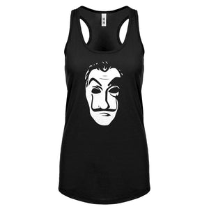 Salvador Dali Face Heist Mask Womens Racerback Tank Top
