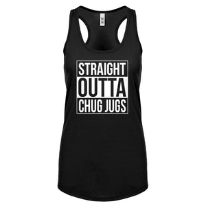 Straight Outta Chug Jugs Womens Racerback Tank Top