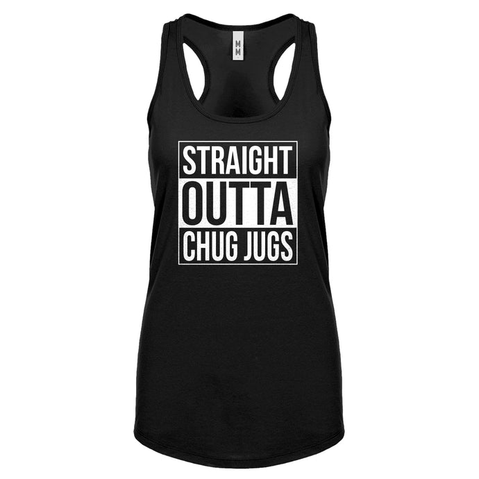 Straight Outta Chug Jugs Womens Racerback Tank Top