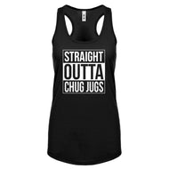 Straight Outta Chug Jugs Womens Racerback Tank Top