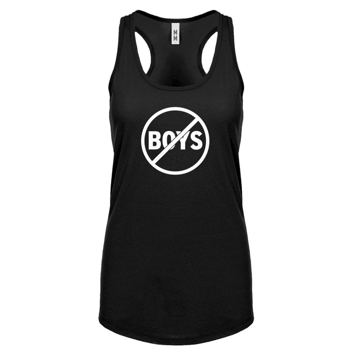 No Boys Womens Racerback Tank Top