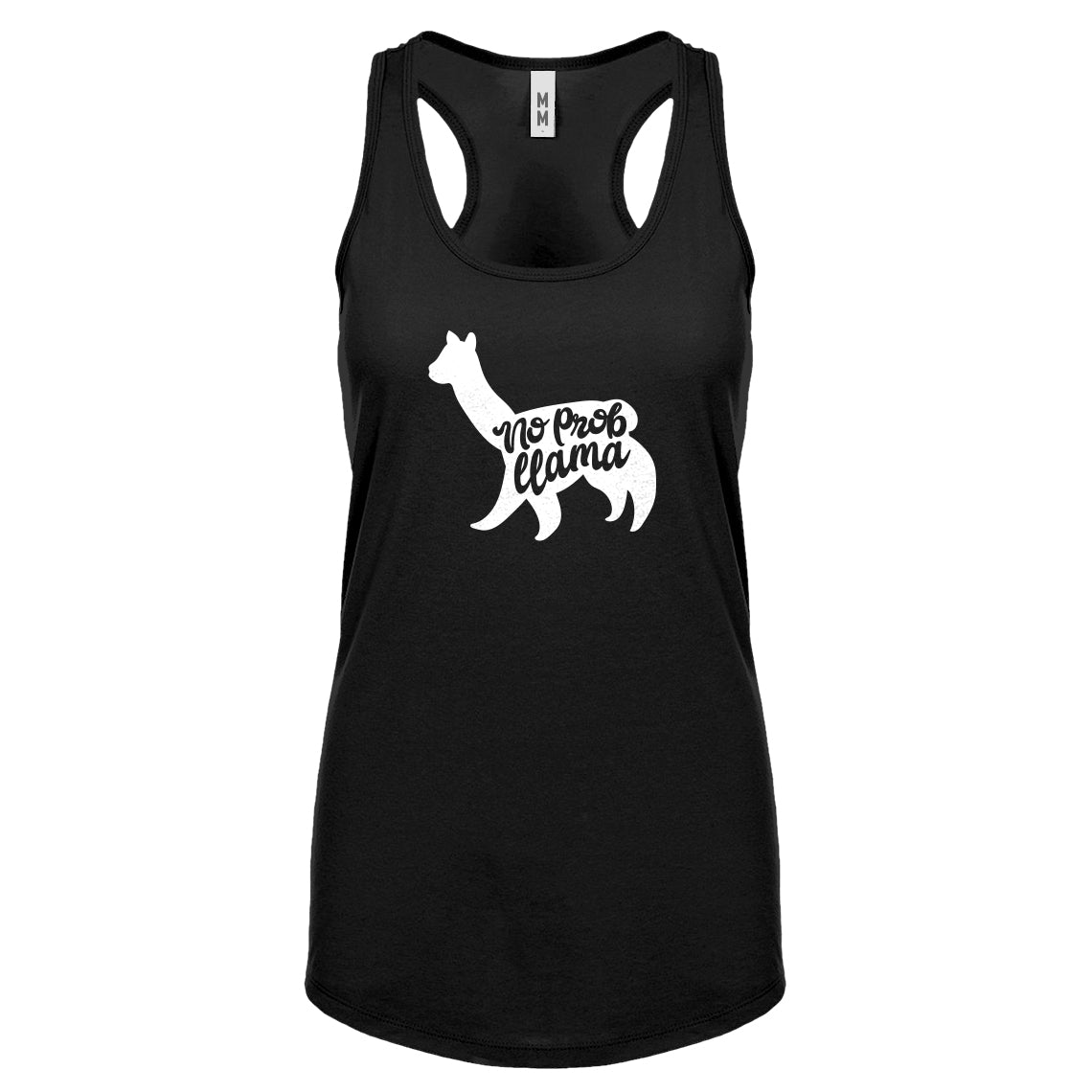 Racerback No Prob llama Womens Tank Top