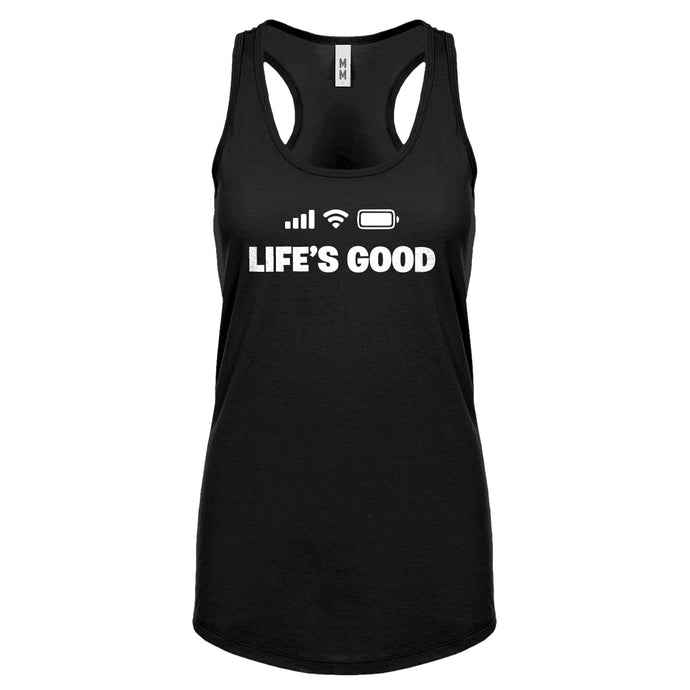 Life's Good Womens Racerback Tank Top