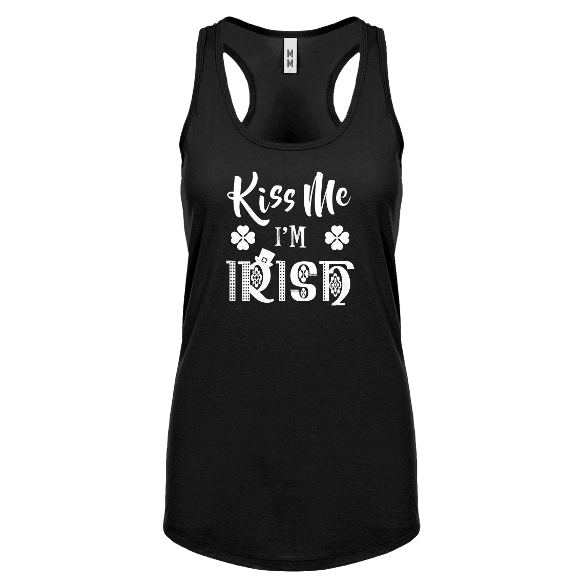 Racerback Kiss Me I'm Irish Womens Tank Top