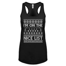 Racerback Im on the Nice List Womens Tank Top