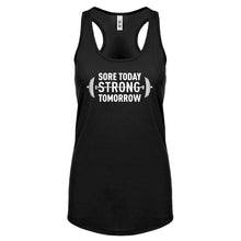 Racerback Sore Today Strong Tomorrow Womens Tank Top