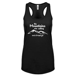 The Mountains are Calling Womens Racerback Tank Top