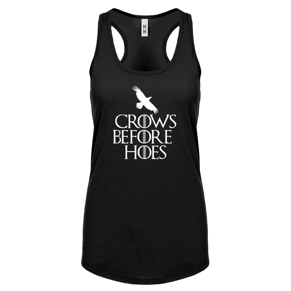 Racerback Crows Before Hoes Womens Tank Top