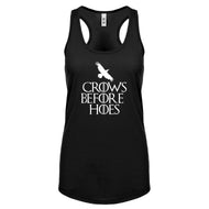 Racerback Crows Before Hoes Womens Tank Top
