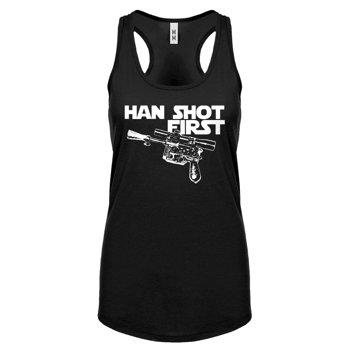 Racerback Han Shot First Womens Tank Top