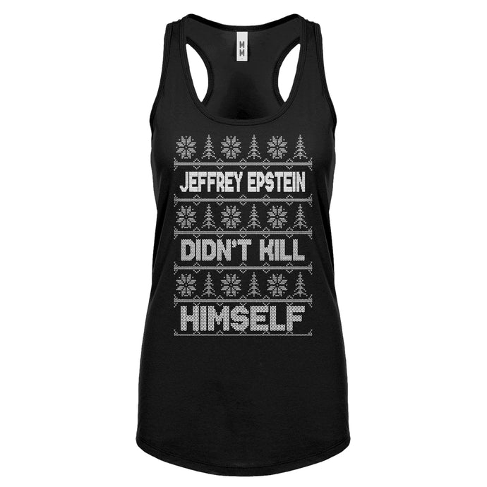 Jeffrey Epstein Ugly Christmas Sweater Womens Racerback Tank Top
