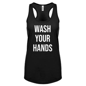 WASH YOUR HANDS Womens Racerback Tank Top