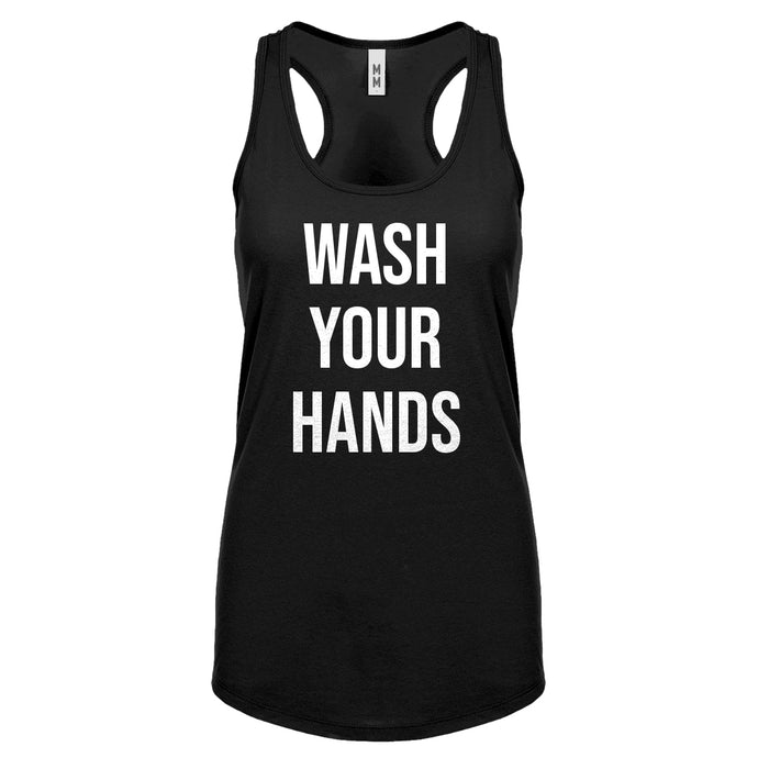 WASH YOUR HANDS Womens Racerback Tank Top