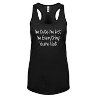 Im Cute Im Hot Womens Racerback Tank Top