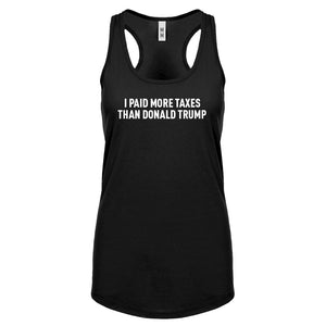I PAID MORE TAXES THAN DONALD TRUMP Womens Racerback Tank Top