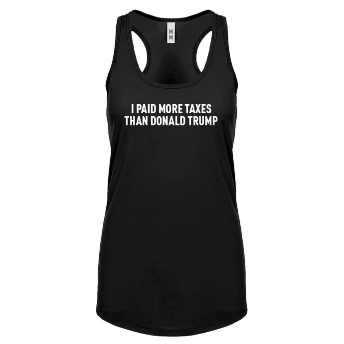 I PAID MORE TAXES THAN DONALD TRUMP Womens Racerback Tank Top