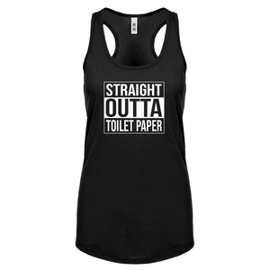 Straight Outta Toilet Paper Womens Racerback Tank Top