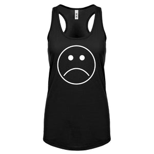 Sad Face Womens Racerback Tank Top