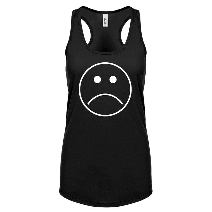 Sad Face Womens Racerback Tank Top