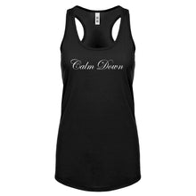 CALM DOWN Womens Racerback Tank Top