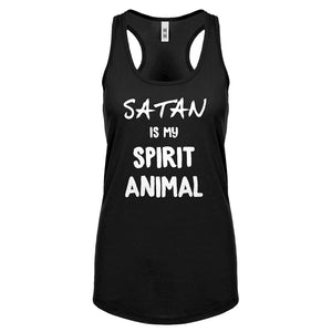 Satan is my Spirit Animal Womens Racerback Tank Top