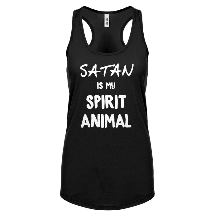Satan is my Spirit Animal Womens Racerback Tank Top