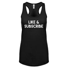 Like and Subscribe Womens Racerback Tank Top