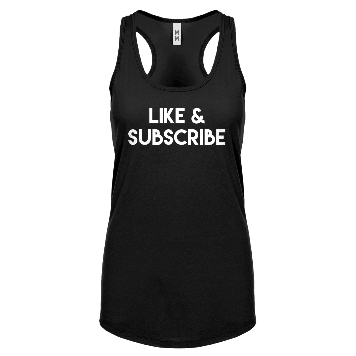 Like and Subscribe Womens Racerback Tank Top