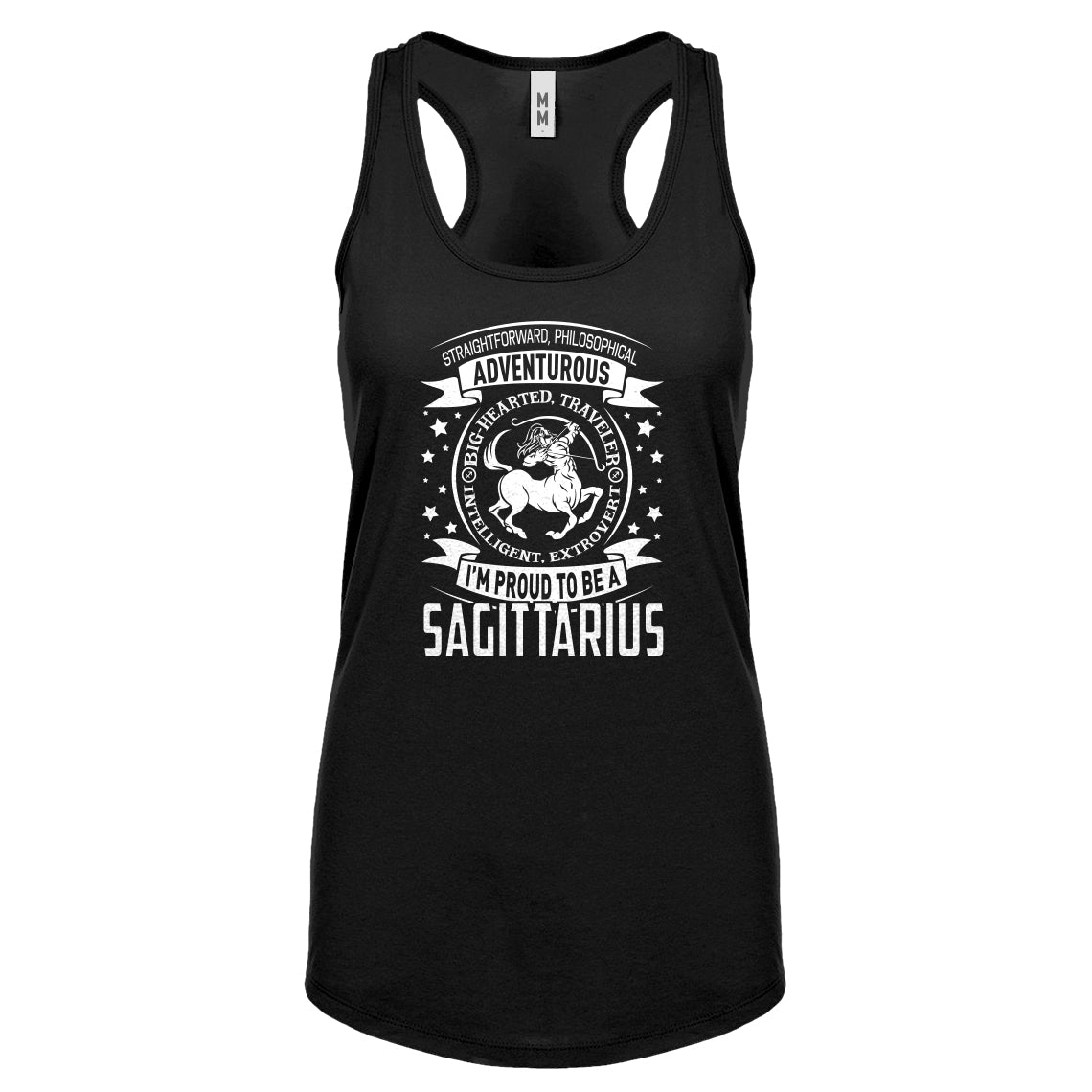 Sagittarius Astrology Zodiac Sign Womens Racerback Tank Top