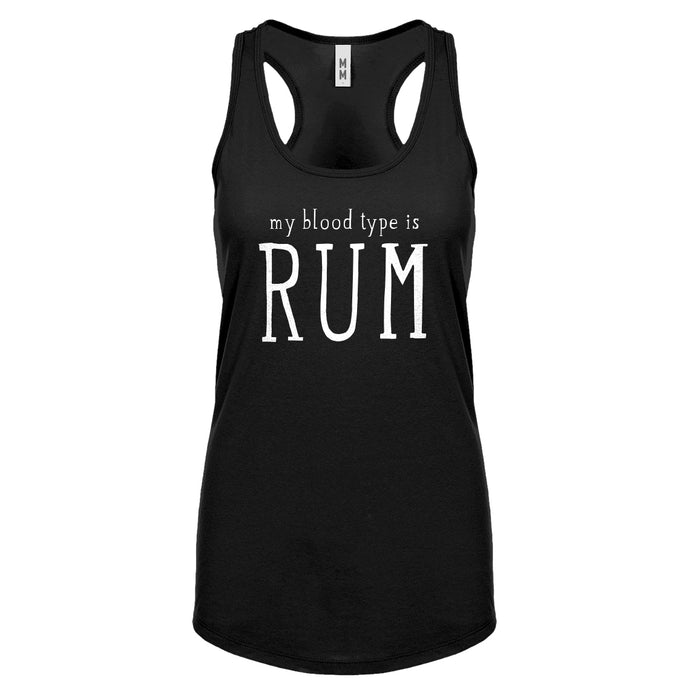 My Blood Type is Rum Womens Racerback Tank Top