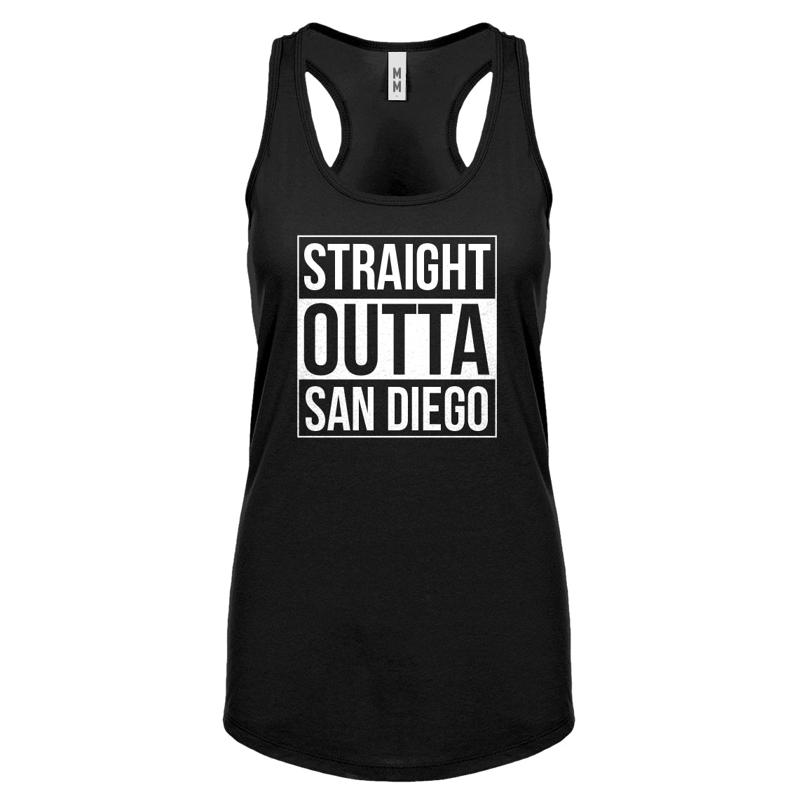 Straight Outta San Diego Womens Racerback Tank Top