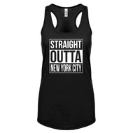 Straight Outta New York City Womens Racerback Tank Top