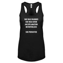 Racerback She Persisted Venus Fist Womens Tank Top