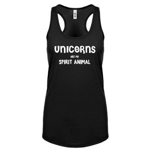Unicorns are my Spirit Animal Womens Racerback Tank Top