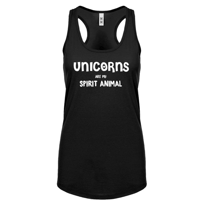 Unicorns are my Spirit Animal Womens Racerback Tank Top