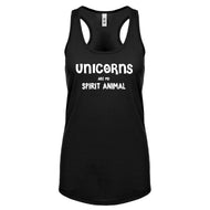 Unicorns are my Spirit Animal Womens Racerback Tank Top