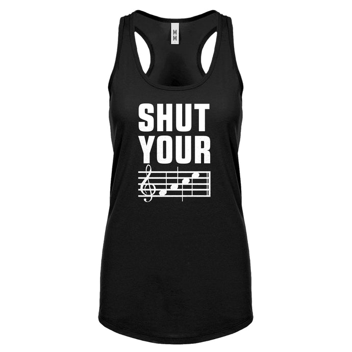 Racerback Shut Your Face Womens Tank Top