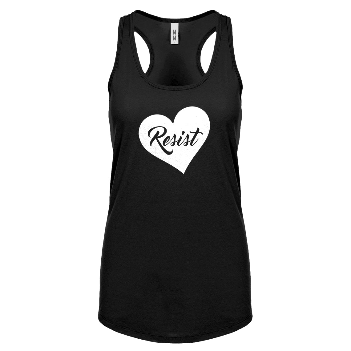 Racerback Resist Heart Womens Tank Top
