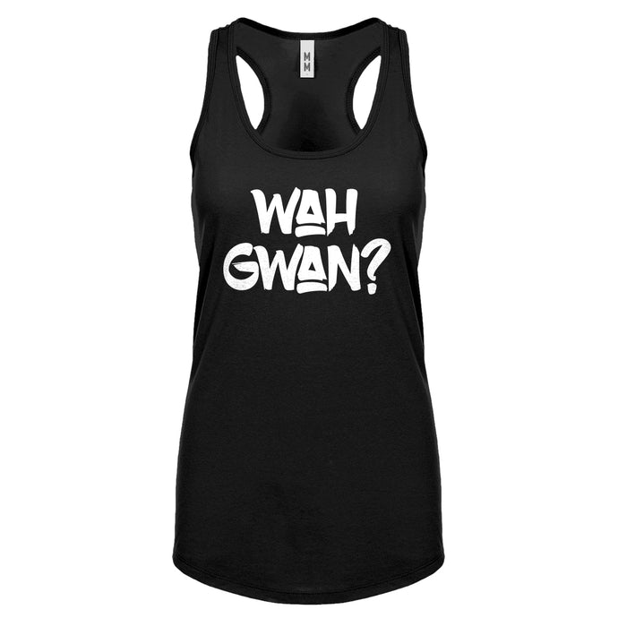 Wah Gwan? Womens Racerback Tank Top