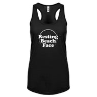 Resting Beach Face Womens Racerback Tank Top