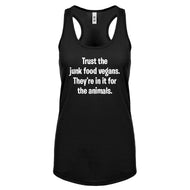 Junk Food Vegans Womens Racerback Tank Top