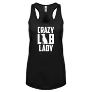 Racerback Crazy Lab Lady Womens Tank Top