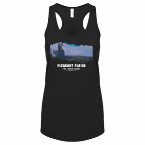 Pleasant Plains Fine Lumber Sawmill Womens Racerback Tank Top