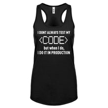 Racerback I Dont Always Code Womens Tank Top