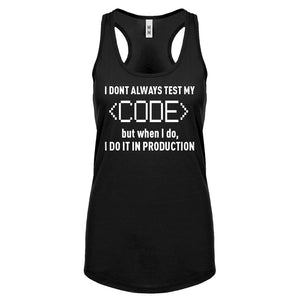 Racerback I Dont Always Code Womens Tank Top