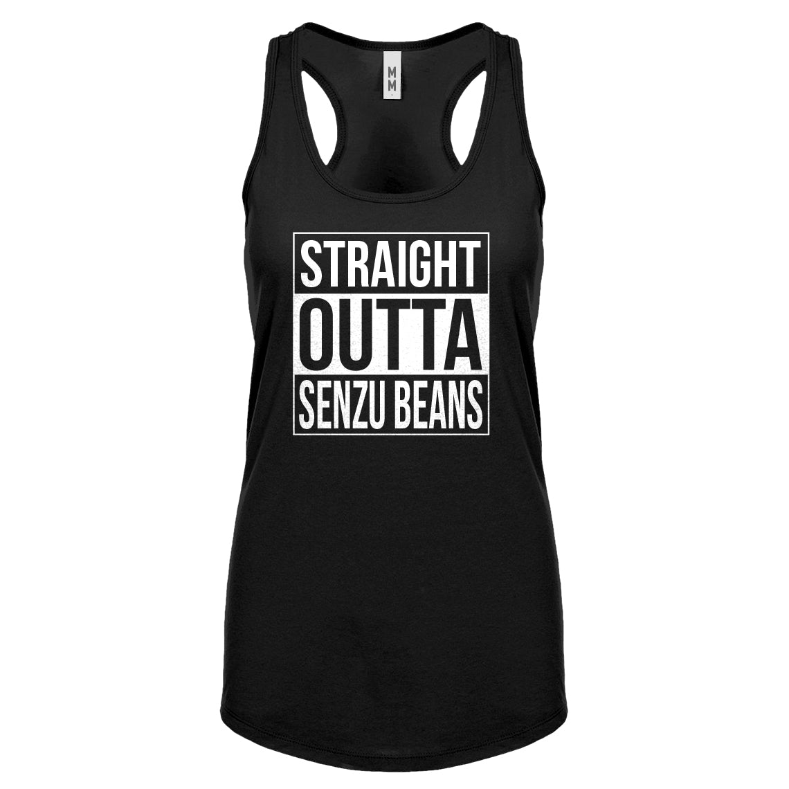 Straight Outta Senzu Beans Womens Racerback Tank Top