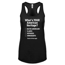 What's Your Heritage? Womens Racerback Tank Top