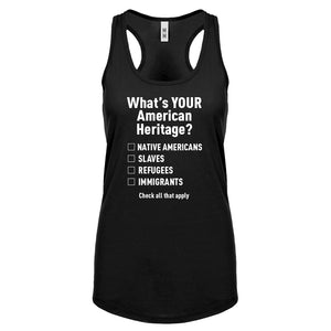 What's Your Heritage? Womens Racerback Tank Top