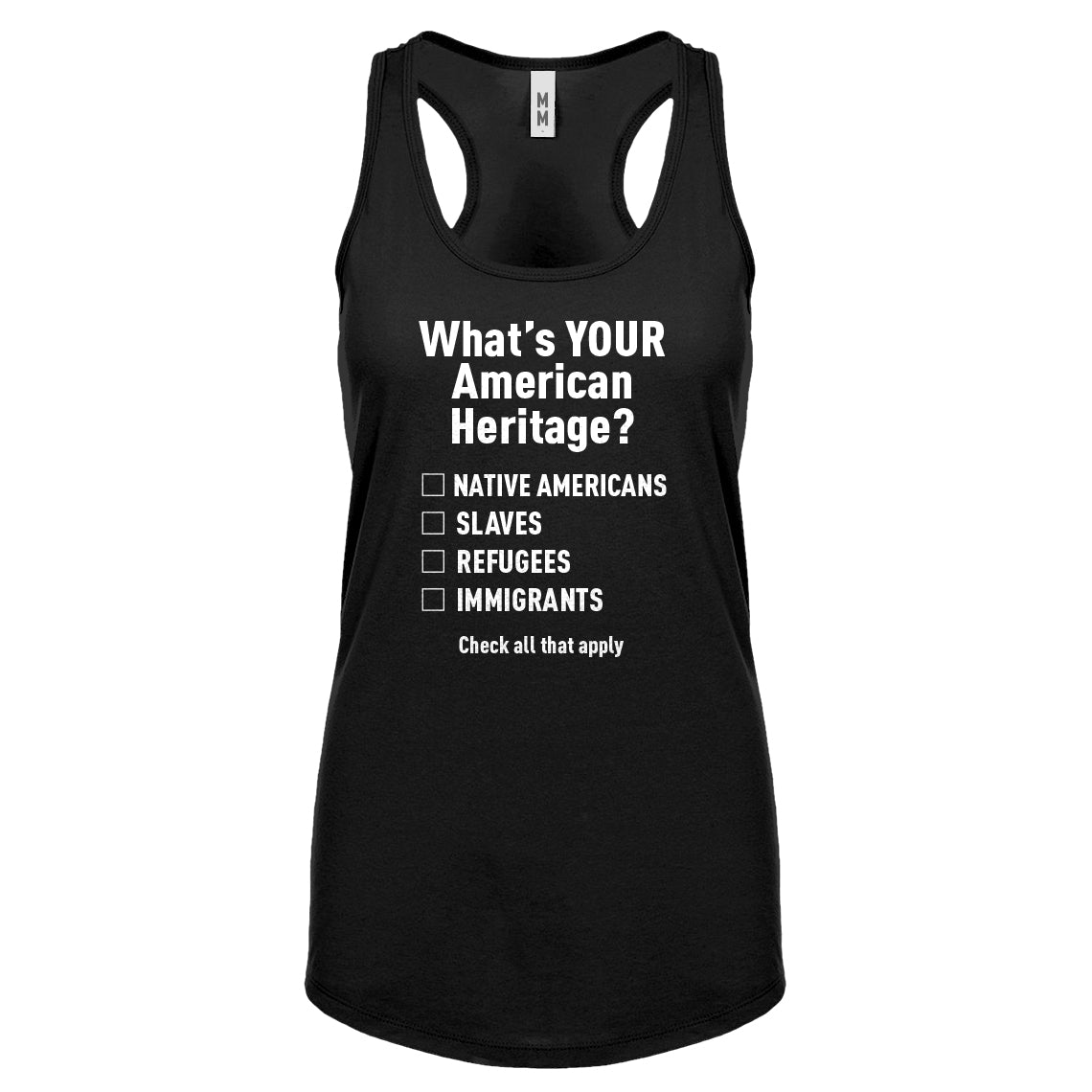 What's Your Heritage? Womens Racerback Tank Top